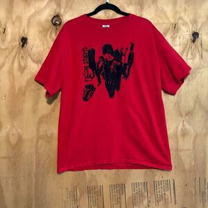 Vintage Delta Magnum Weight Rolling Stones Black Velvet Red Band Tee Sz L